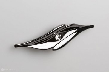 Amelie ручка кнопка темно-серый и кристаллы Swarovski
