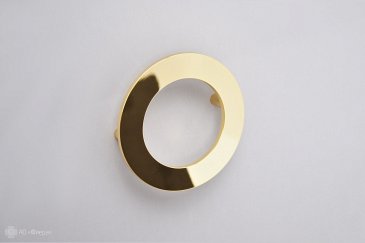 WMN470 мебельная ручка-кольцо 80 мм D100 мм золото глянцевое