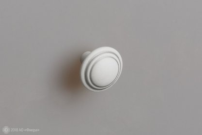 FB060 мебельная ручка-кнопка серебро прованс с белой матовой патиной