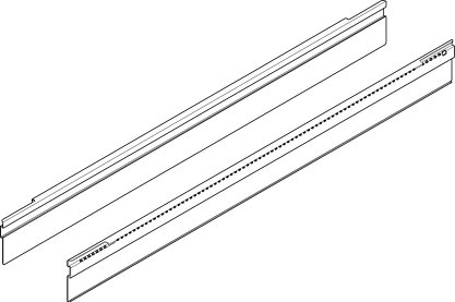TANDEMBOX intivo, профиль приема для поперечного разделителя 650мм, бел.