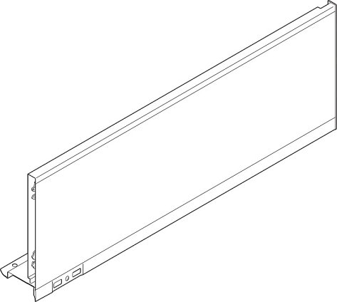 Царга LEGRABOX pure, высота C (177 мм), НД=350 мм, правая, белый-шелк