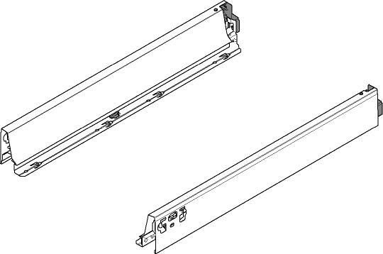 TANDEMBOX, царги N 68/400мм, серые, комплект