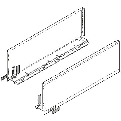 Комплект царг LEGRABOX pure, высота C (177,0 мм), НД=500 мм, серый орион