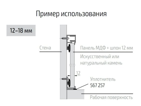 Нижний профиль для панели 12-18 мм (5 метров)