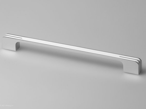 Monohrome мебельная ручка-скоба 256 мм хром полированный с белой вставкой