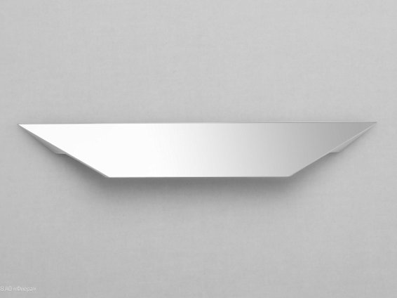 3662 мебельная ручка-профиль 128 мм анодированный алюминий  глянцевый