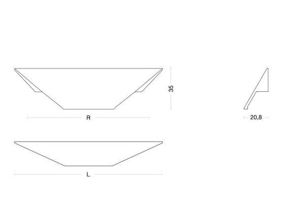 3662 мебельная ручка-профиль 128 мм анодированный алюминий  глянцевый
