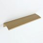 Drop торцевая мебельная ручка 190 мм латунь сатиновая