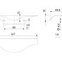 Era торцевая ручка для фасадов 150 мм сатиновый хром