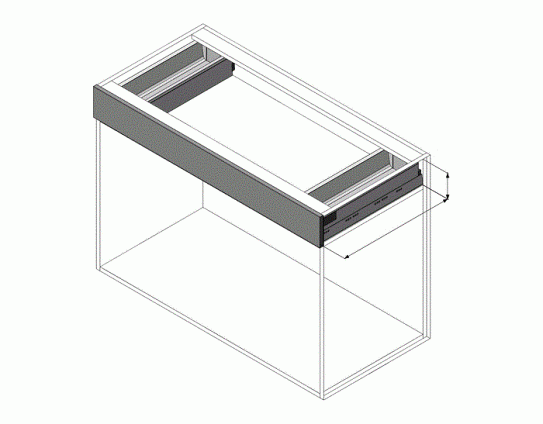 Ящик под мойку TANDEMBOX antaro (высота M 98,5, глубина 450 мм, до 30 кг), крепление саморез, серый орион