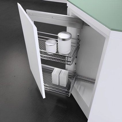 VS SUB Side (DSA) Saphir, скошенная под 45°, ширина корпуса 300 мм, высота от 619, правая, хром