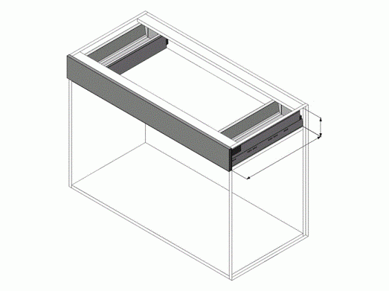 Ящик под мойку TANDEMBOX antaro (98,5х500), крепление inserta, бел.