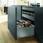 Ящик LEGRABOX pure (высота F 241, глубина 270 мм), для тонких фасадов, терра-черный